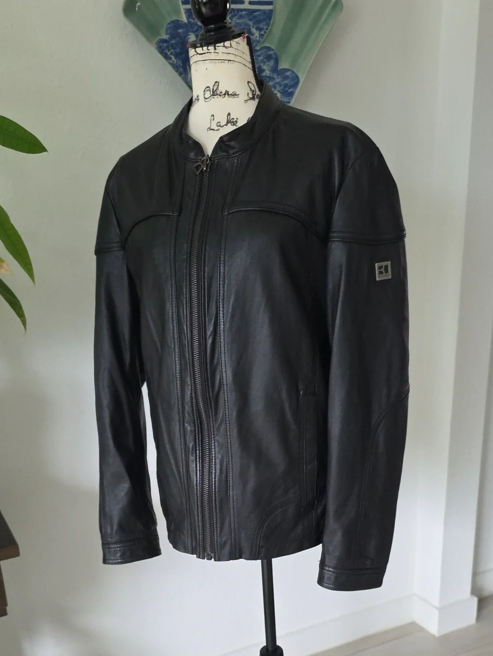 Hugo Boss Orange Leather Jacket.